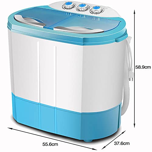 Portable Twin Tub Washing Machine,Washer And Spin Dryer Combo,Compact Dryer Laundry Washer,Total Capacity 4.5 KG, Lightweight and space-saving design,Features a 1300RPM powerful motor - Image 7