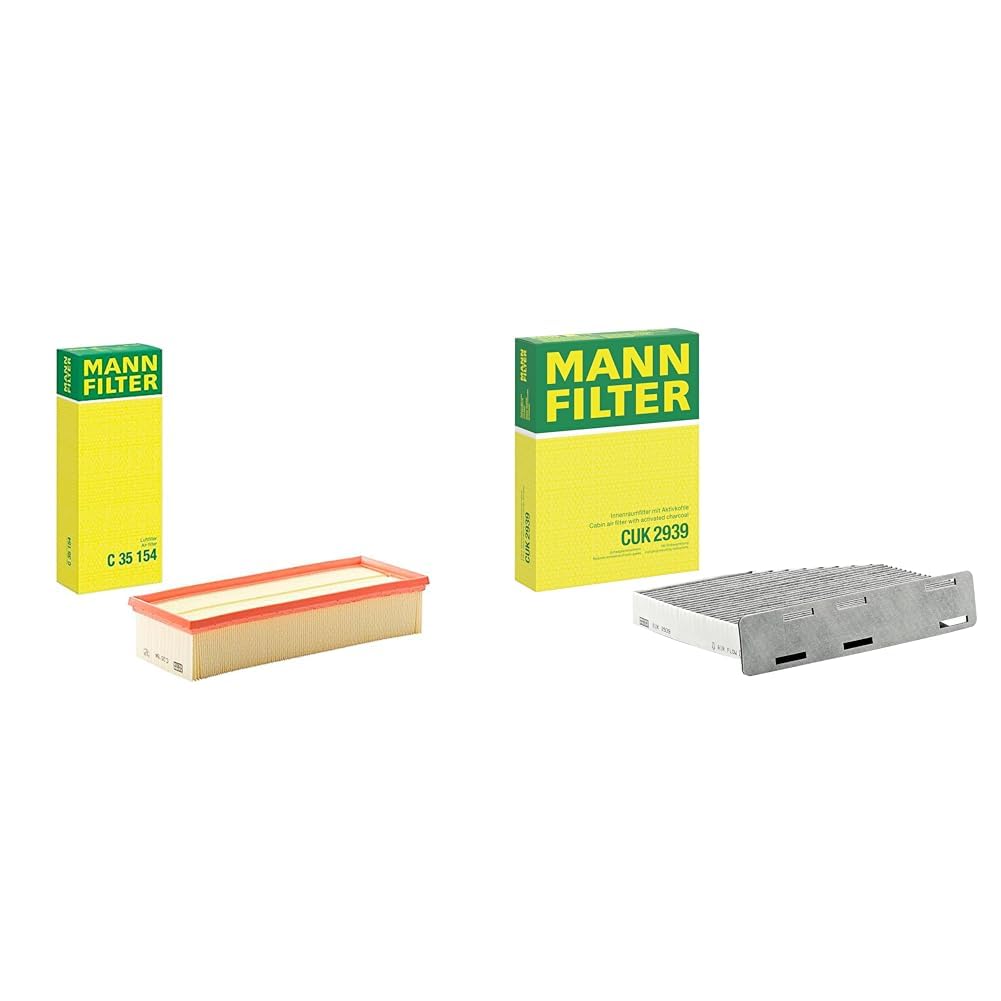 MANN-FILTER C 35 154 filtr powietrza – do samochodów osobowych & MANN-FILTER CUK 2939 Filtr wewnętrzny z węglem aktywnym – do samochodów osobowych