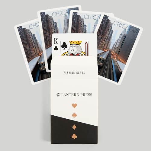 Lantern Press Chicago Illinois L Train Baraja Poker 52 Cartas miniatura 6