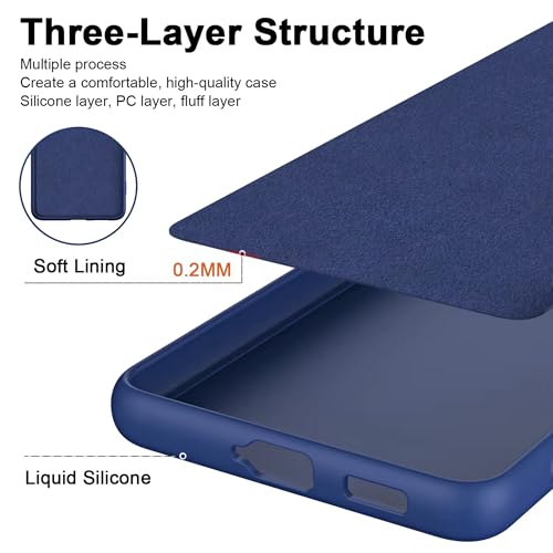 Image of SBMS Silicone Back Cover Case for Motorola Signature | Soft Micro-Fibre Lining Inside | Camera Protection Bump | Shockproof Back Cover Case for Moto Signature (Candy Cloth Blue)