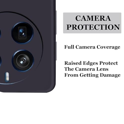 Image of BlazeTech Liquid Silicone Back Case Cover for Realme P1 5G / Realme 12 Plus 5G - Flexible With Inner Lining and Camera Protection - Black