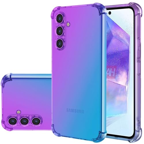 Housse Samsung Galaxy A55 5G flexible transparente lilas anti-choc