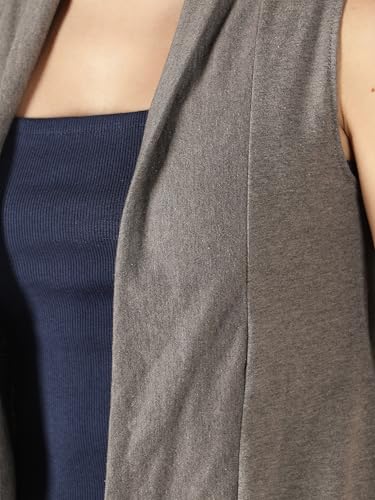 Image of NIMBLE Women's Open Front Sleeveless Cotton Short Shrugs | Modern Fashionable Cardigan for Casual & Formal Wear | Comfortable & Stylish Outerwear For Party