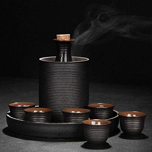 Catálogo para Comprar On-line Botellas y juegos de sake comprados en linea. 46 Juego de sake japonés, juego de tazas de sake, botella de sake, taza artesanal, bote de sake y taza de sake, juego de sake japonés, juego de 9 piezas de sake de cerámica, juego...