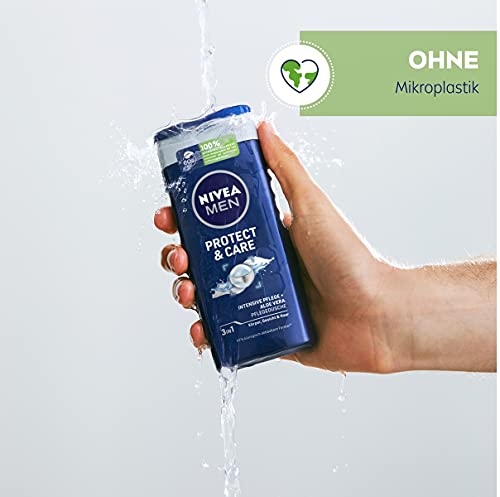 NIVEA MEN Protect & Care verzorgende douchegel (250 ml), hydraterende douchegel met aloë vera, milde douche voor een… - Image 7