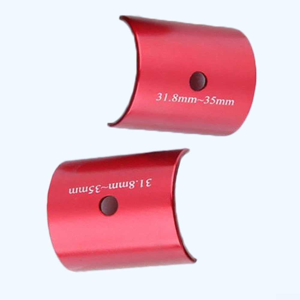 Réducteur De Potence Vélo 31,8 Mm Vers 35 Mm – Alliage Alu Rouge – Adaptateur Pour Cintre