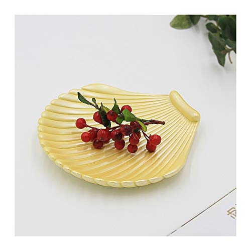 Joyería Creativa Del Color Del Caramelo Bandeja Shell Bandeja De La Torta Postre Bandeja De Anillos Pendientes Del Collar De La Bandeja De La Decoración De La Resina De La Bandeja For El Hogar Offiec