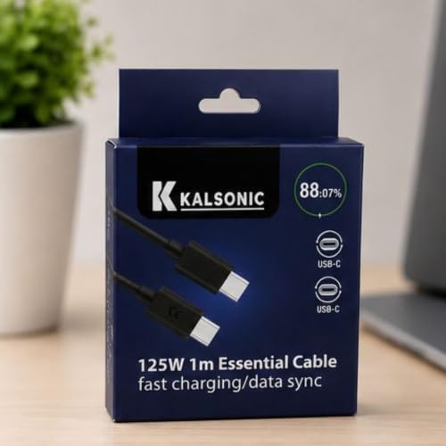 Image of USB Type C to Type C Cable Fast Charging & High Speed Data Sync Braided USB-C (Black)