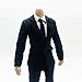 Fremego 1/6 Scale Male Clothes,Male Suit Coat Shirt Pant Tie Outfit Clothing Accessory for 12inch Action Figure Body (Black)