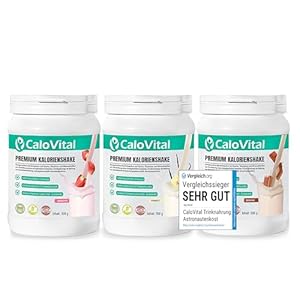 CaloVital Drinkvoeding, hoogcalorisch voor gewichtstoename, koolhydraten en eiwitten als calorieshake, hoge dosis met veel vitaminen, premium kwaliteit uit Duitsland