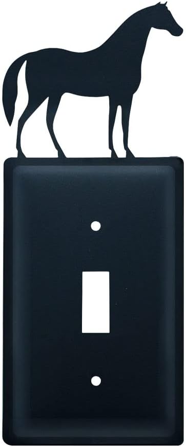 Wrought Iron Metal Horse Switch Cover