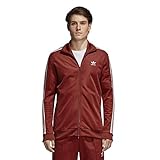 Gerippter Stehkragen adidas Originals Herren Originals Franz Beckenbauer Tracktop Jacke, rostrot, Klein
