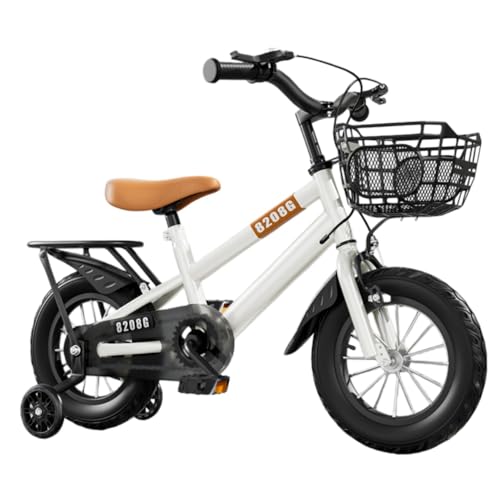 JoFist 12/14/16inch �L�b�Y�o�C�N 3�΂���7�΂܂ł̏��̎q�p���]�� �⏕�֕t�� �o�X�P�b�g�t�� �q���p���]�� (14�C���`�F95cm�`105cm,�z���C�g(B))