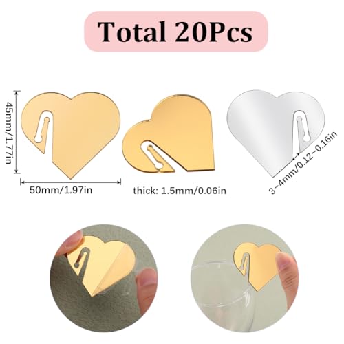 Identificadores de copas SUNNYCLUE para evitar confusiones de bebidas con estilo de corazón 2