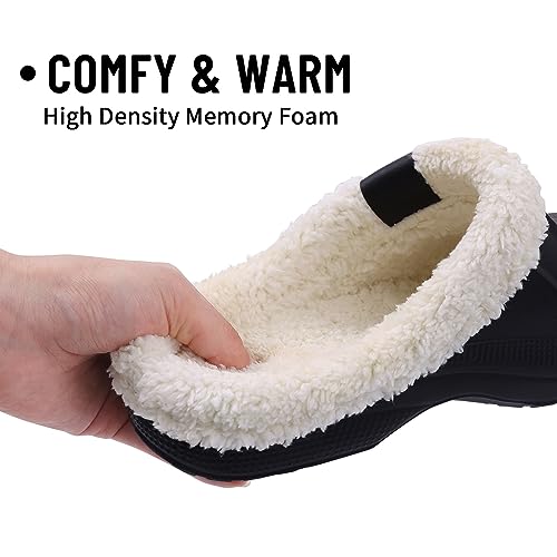 Image of Beslip Fur Lined Clogs for Women & Men Fuzzy Slippers with Memory Foam
