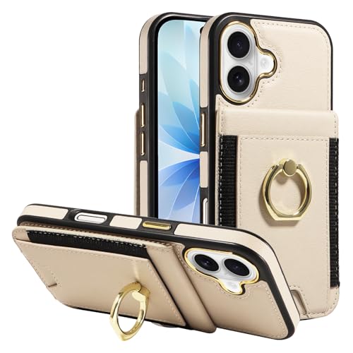 Étui pour iPhone 16 anti-choc chic beige pour libérer vos mouvements