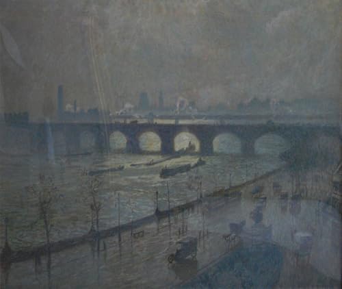 Pont de Waterloo Emile Claus Toile 60x90cm pour Réveiller un Mur Blanc
