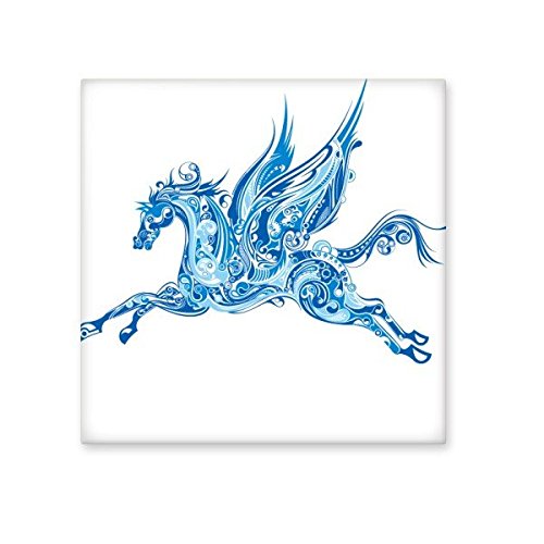 Carreaux céramique décorer salle de bains motif cheval bleu