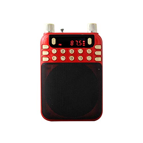 Lautsprecher Kunststoff Wireless Portable Hängende Taille Große Kapazität Geeignet Für Lehrer Führungen Alte Menschen,Red