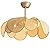Rattan fandelier Ceiling Fans with Lights, Fandelier Chandelier Ceiling Fan and Remote,Boho,Flush Mount,Low Profile,for Bedroom,Living Room,(25.5 Inch,6 Speed