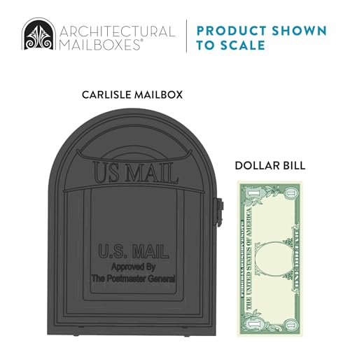 Architectural Mailboxes 8760B-10 Carlisle Postmount Mailbox, Medium, Black by ARCHITECTURAL MAILBOXES - Image 6