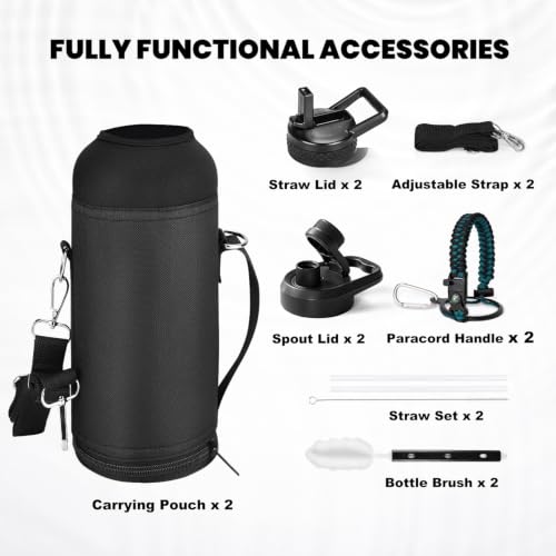 Image of RAYMYLO Insulated Water Bottle 40 oz, Triple Wall Vacuum Stainless Steel