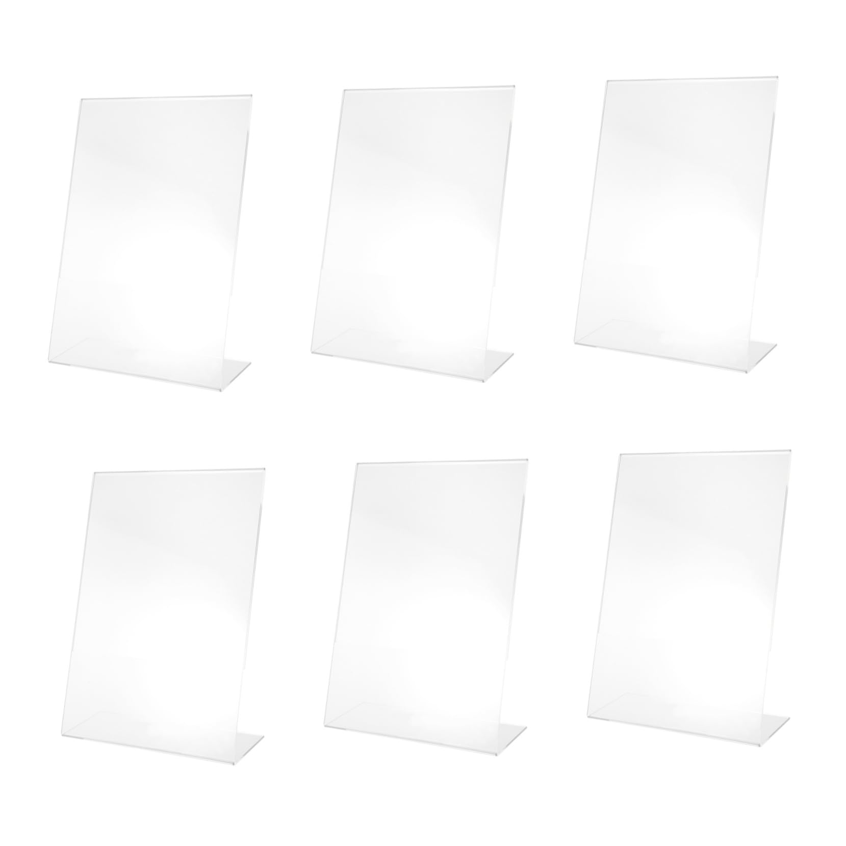 Alipis Acryl Schildhalter in L-form Tischaufsteller für Preisschilder und Menükarten Transparent 6 Stück