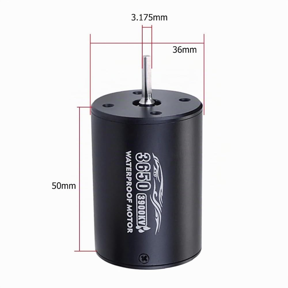 Bürstenloser Motor 3650 3900KV mit 60A ESC Set Wasserdicht Staubdicht Antriebssystem mit Überhitzungsschutz für 1/10 RC Auto LKW Buggy Truggy Tourenwagen Ersatzteile