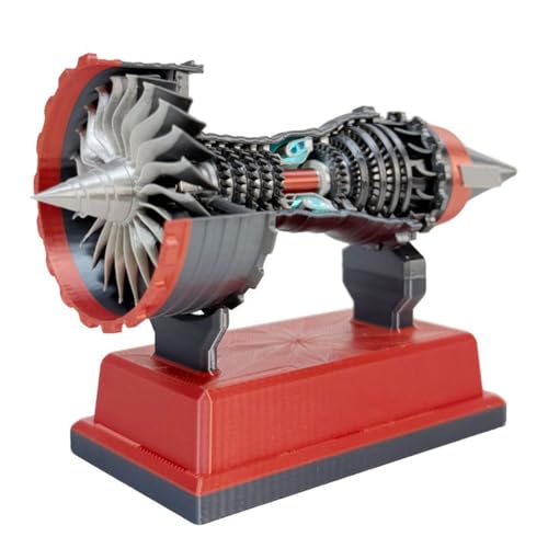Build Your Own Turbofan Engine Toy - TR900 Engine Building Kit - Replica Model Building Kit - 12Cm Electric Shock Absorber, 10+ Years(Red) Build Your Own Turbofan Engine Toy - TR900 Engine Building Kit - Replica Model Building Kit - 12Cm Electric Shock Absorber, 10+ Years(Red)