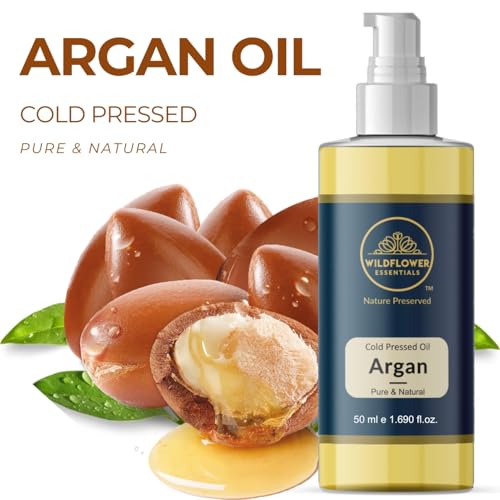 Image of Argan Oil Cold Pressed 100% Pure & Natural (50 ml) For Face, Hair, Skin, Body