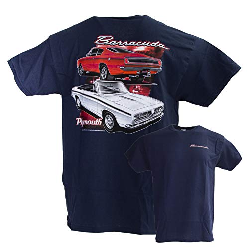 David Carey Originals Officially Licensed Plymouth Barracuda Tee - L - Blue