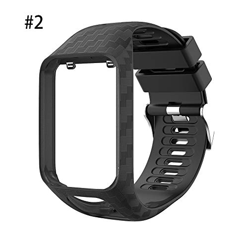 BEARCOLO Bande de Silicone Souple Compatible avec Le Bracelet de Sport de Remplacement pour Montre de Sport Spark / 3 série Tomtom Runner 2/3 Cover