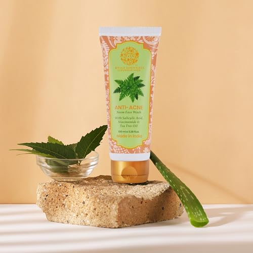 Image of RYLLZ ESSENTIALS 2% Salicylic Acid & 5% Niacinamide Anti-Acne Neem Face Wash | with Tea Tree Oil, Aloe Vera & Basil | For Acne, Blackheads, Dark Spots, Oil Control & Open Pores | 100 ml