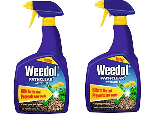 2 x Spray Bottles of Weedol Pathclear Weedkiller Double Action Kills to the root & prevents new weeds