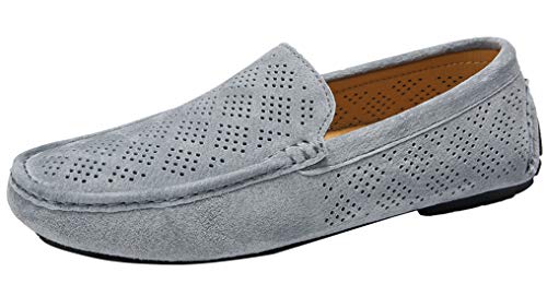 Santimon Mens Fashion Casual Boat Shoes Breathable Suede Slip on Driving Shoes