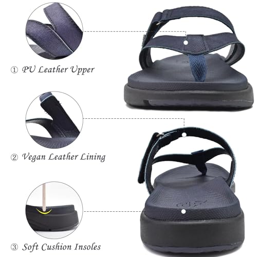 Image of COFACE Womens Orthopedic Flip Flops Arch Support Yoga Walking Thong Sandals