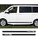 Adesivi per gonne laterali per carrozzeria auto Strisce decalcomanie grafiche, per Volkswagen VW Transporter Camper T5 2PCS