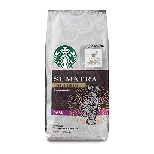 Starbucks Sumatra Dark Roast Ground Coffee, 12 Ounce (Pack of 6)