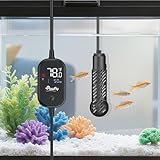 Pawfly 50 W Submersible Aquarium Heater, 5-10 Gallon Fish Tank Heater Betta Heater with Overheating Protection & Digital Display External Controller, Submersible Fish Tank Heater Small Aquarium Heater