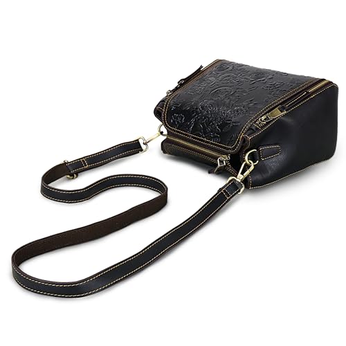 Image of LETEULO Crossbody Bag for Women Top Handle Tote Purses Vintage Satchels Handbag