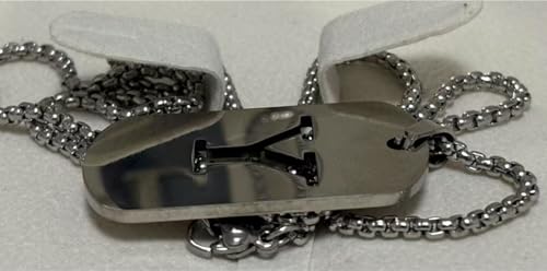 Name Necklace 26 English hollow letter dog tag pendant titanium steel men's and women's necklace couple clothing accessories, chain length 23.62 inches3