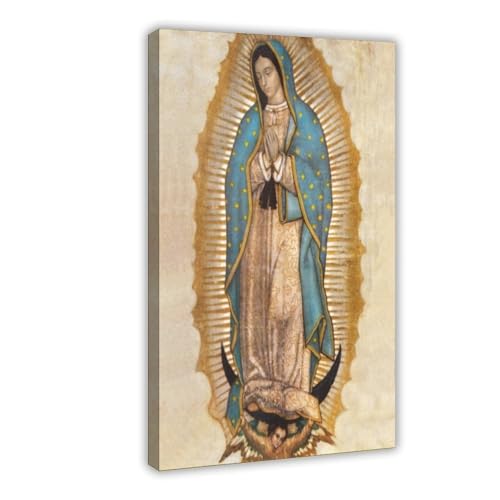 Toile Notre Dame de Guadalupe avec cadre pour habiller un mur vide