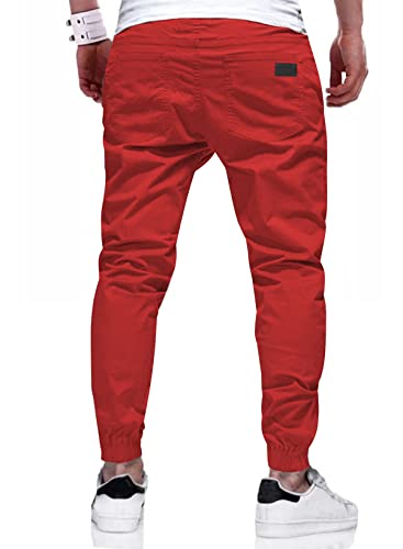 Image of JMIERR Mens Cotton Stretch Joggers Casual Twill Athletic Track Pants