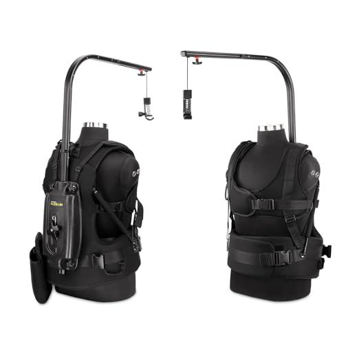 FLYCAM Starter Flowline - Supporto professionale per fotocamera e giunto cardanico, traspirante, taglia S/M/L, con barra superiore girevole a 180° e carico utile: 3-7,5 kg (B-FLCM-FLN-FM)