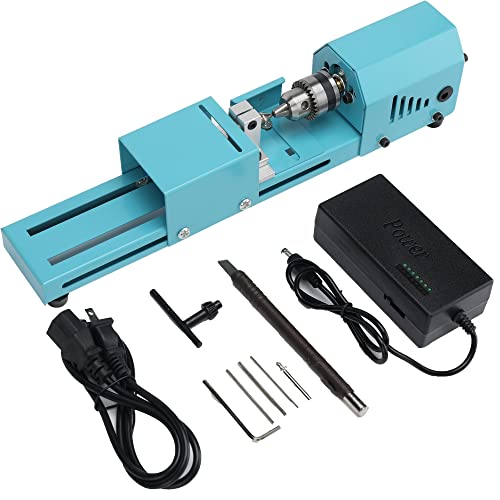 Ecutee Mini Lathe Beads Polisher Machine Benchtop Lathe Wood Lathe Aluminum Alloy Micro Woodturning Lathe Diy Woodworking Craft Rotary Tool 7 Level Of Speed #TOP3
