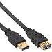 Produktbild InLine 35605F USB A Stecker USB 3.0 Verlängerung Flachkabel (0,5m) schwarz