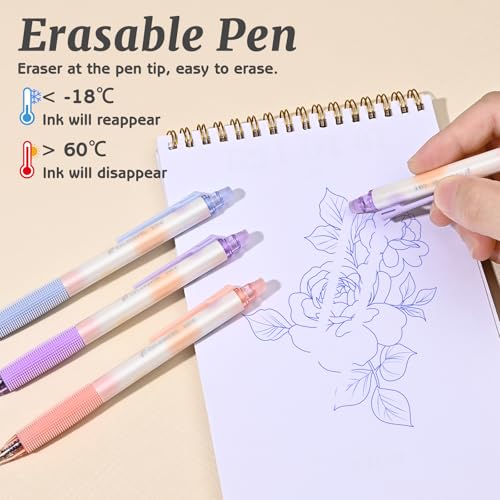 M&G Set de 12 bolígrafos borrables de tinta azul miniatura 7
