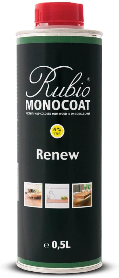 Rubio Monocoat Renew, 500 ft² | Clear Wood Maintenance Treatment for Indoor Use | Protection for Wooden Floors & Surfaces Treated with Oil Plus 2C | 0.5 Liter