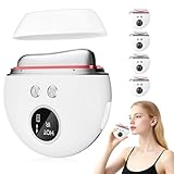 Tccydm EMS Gua Sha, Gesichtsmassagegerät Gua Sha Elektrisch mit Smart 3 Modi, EMS Gesichtsmassage mit Wärme & Vibration,LED Rotlicht,Blau,Grün mit 9 Intensitätsstufen,Face Massager Facelift Anti Aging