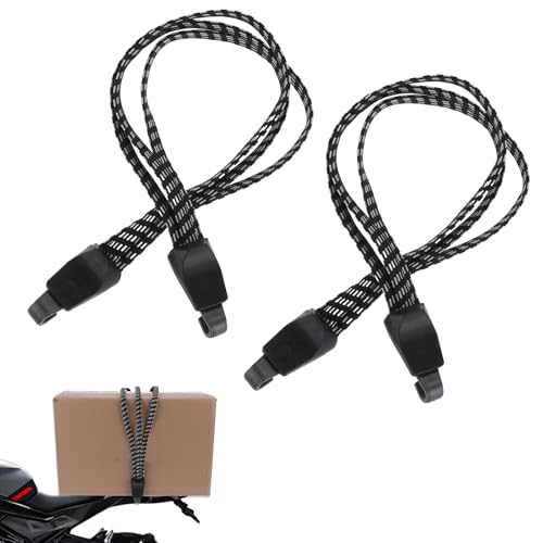 AOZUO 2 Stück Fahrrad Spanngurt mit Haken, Fahrradgepäckträgergurte, Verstellbares Elastisches Fahrradseil, Gepäck Spannseil, Fahrradhaken Binder für Camping, Fahrrad, Gepäckträger, Motorrad